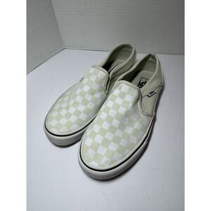 VANS Slip-On Classic Women's Size 7 Mint Green Checkered Skateboard Shoes